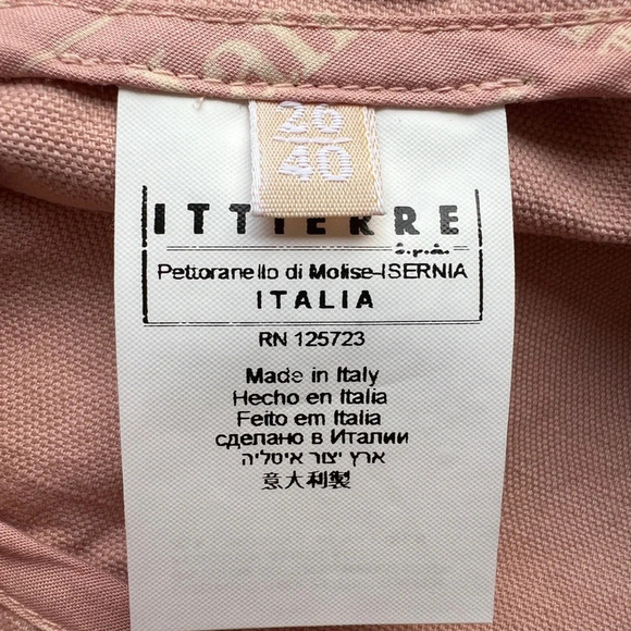 Galliano Peach Vintage Skirt Cotton & linen blend.  Size 26 - Picture 9 of 9